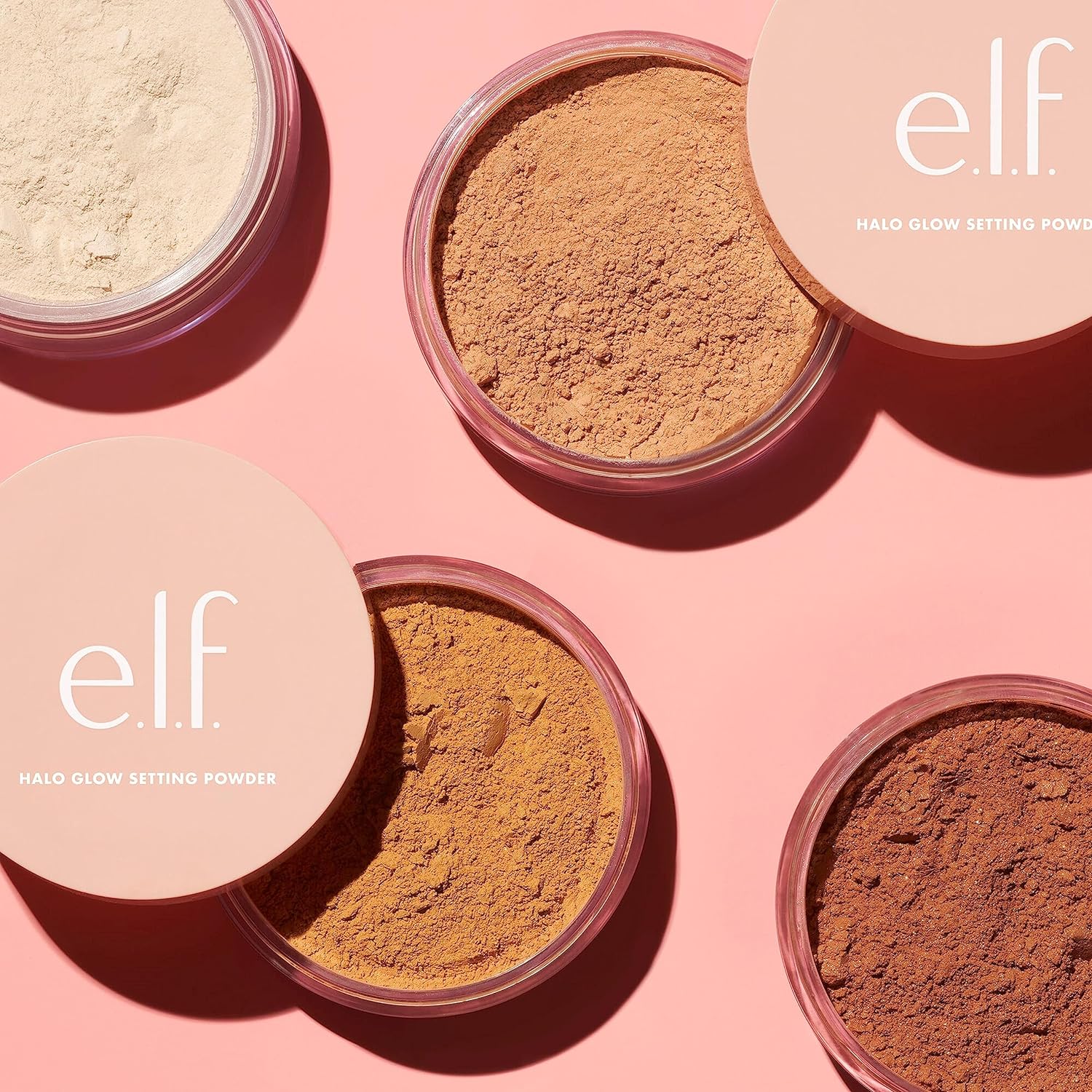 e.l.f. Halo Glow Setting Powder, Silky, Weightless, Blurring, Smooths, Minimizes Pores and Fine Lines, Creates Soft Focus Effect, Light, Semi-Matte Finish, 0.24 Oz